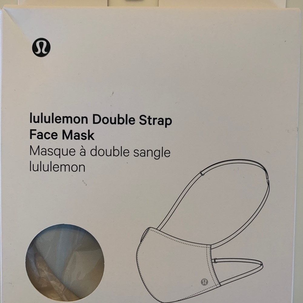 Lululemon double strap mask in Grey NIB